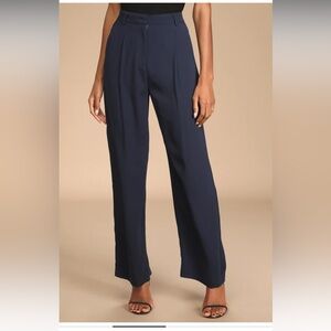 Lulus High Waisted Wide Leg Trouser Pants